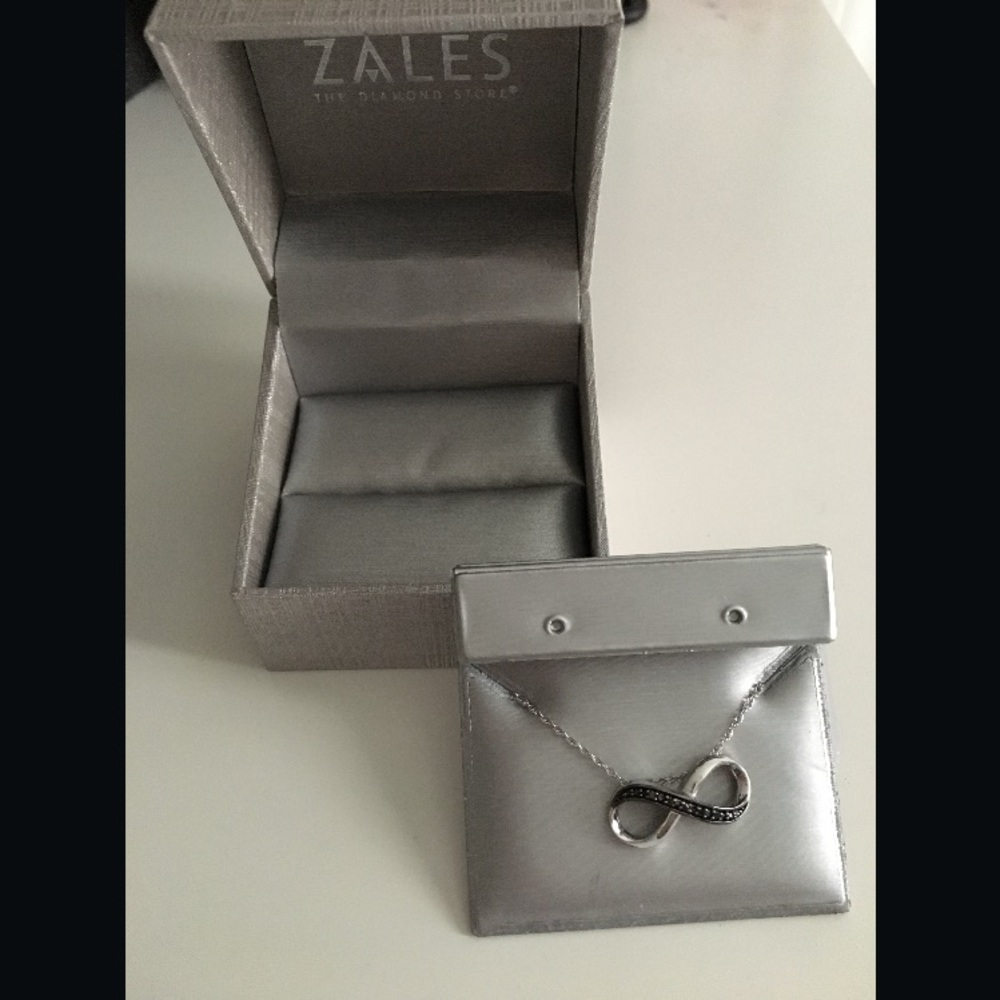 Zales Black Diamond Accent Infinity Necklace - 16”